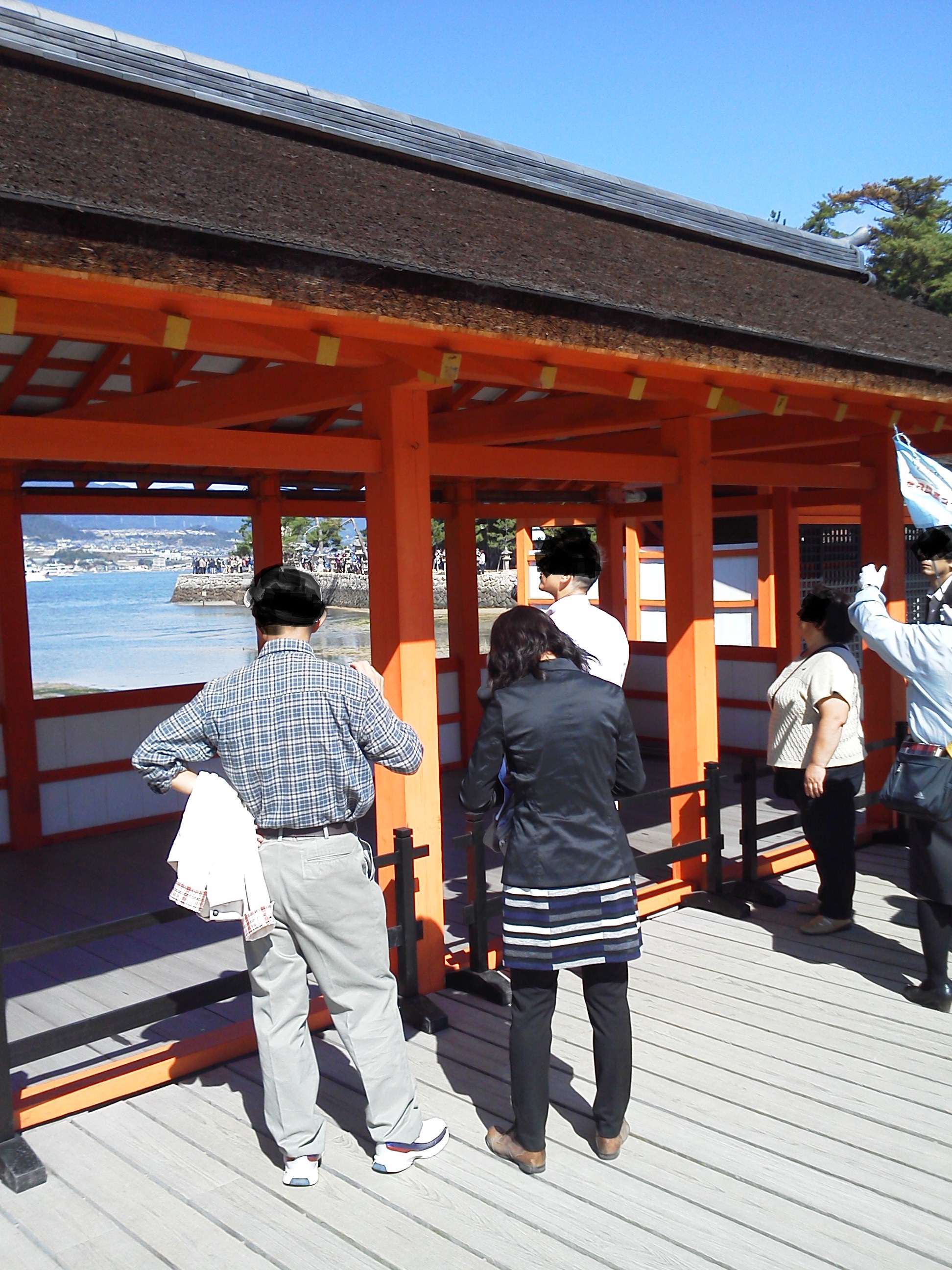 厳島神社 の社殿の茅葺