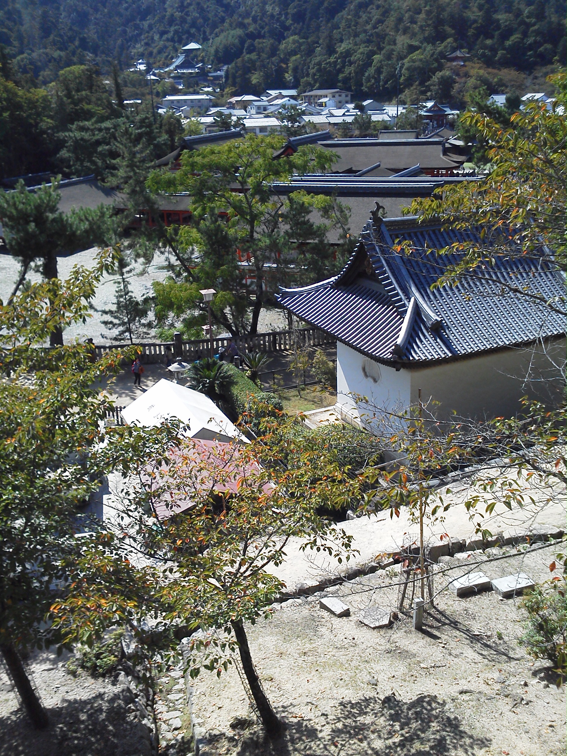 宮島の五重塔 千畳敷からの眺望