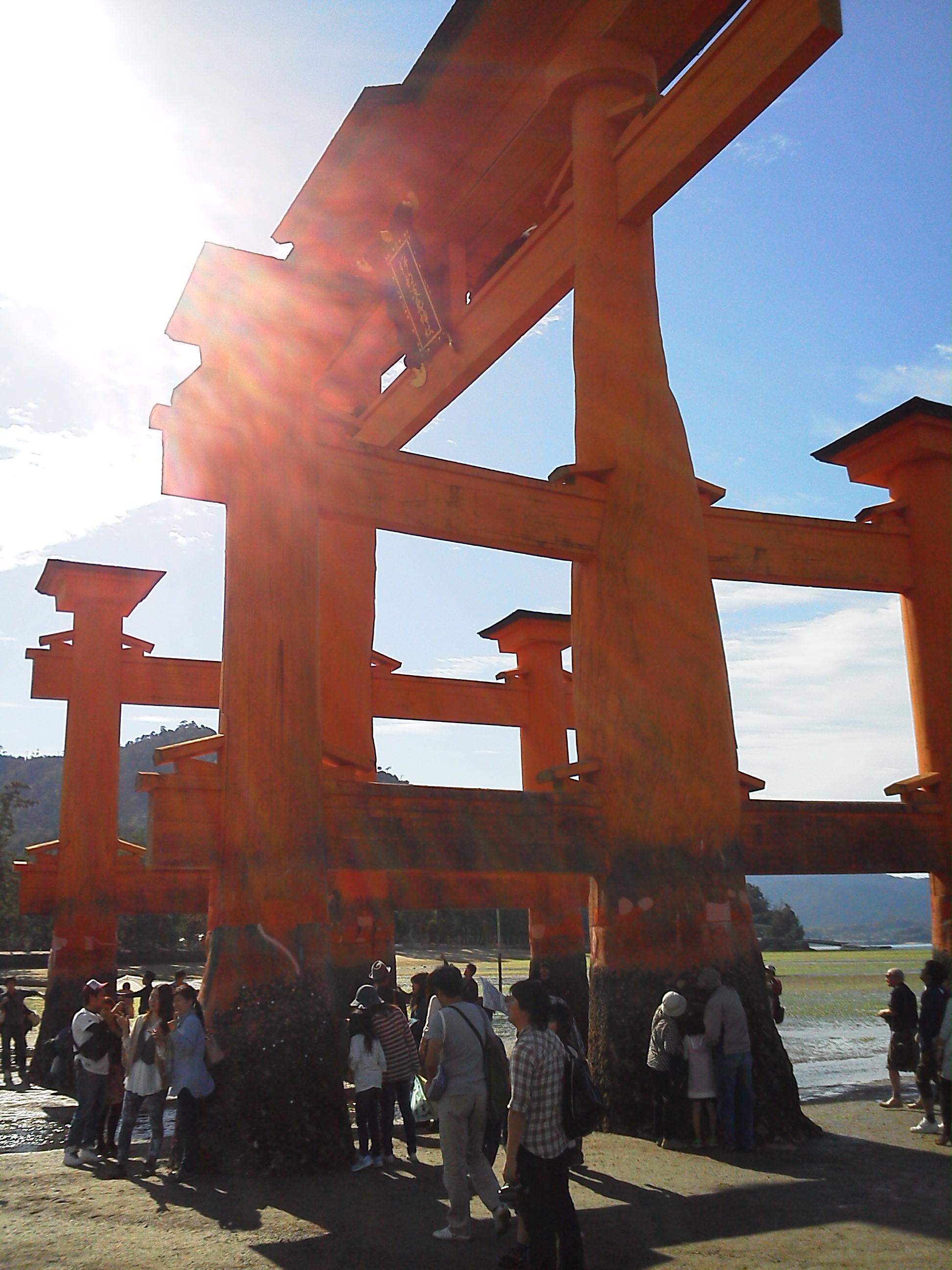 厳島神社の大鳥居の足組
