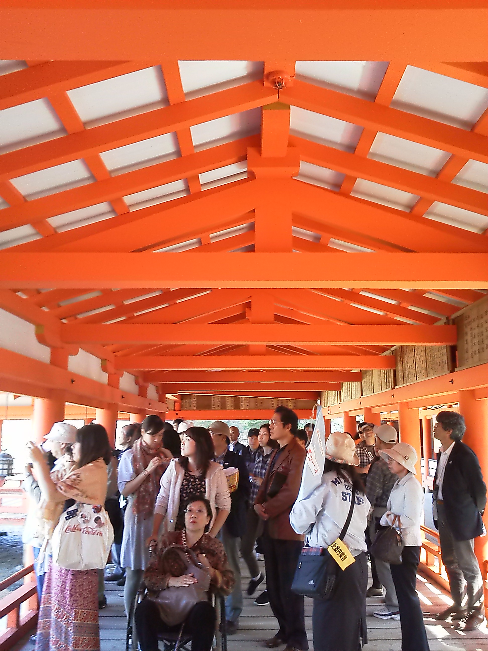 厳島神社の社殿の天井